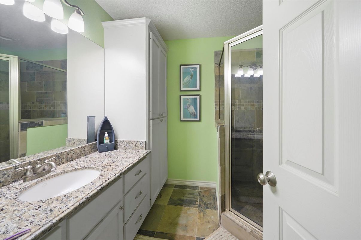 Bathroom, Dual Sink Vanities, Glass Shower, Interior