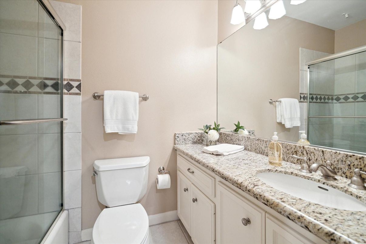 Bathroom, Dual Sink Vanities, Glass Shower, Interior