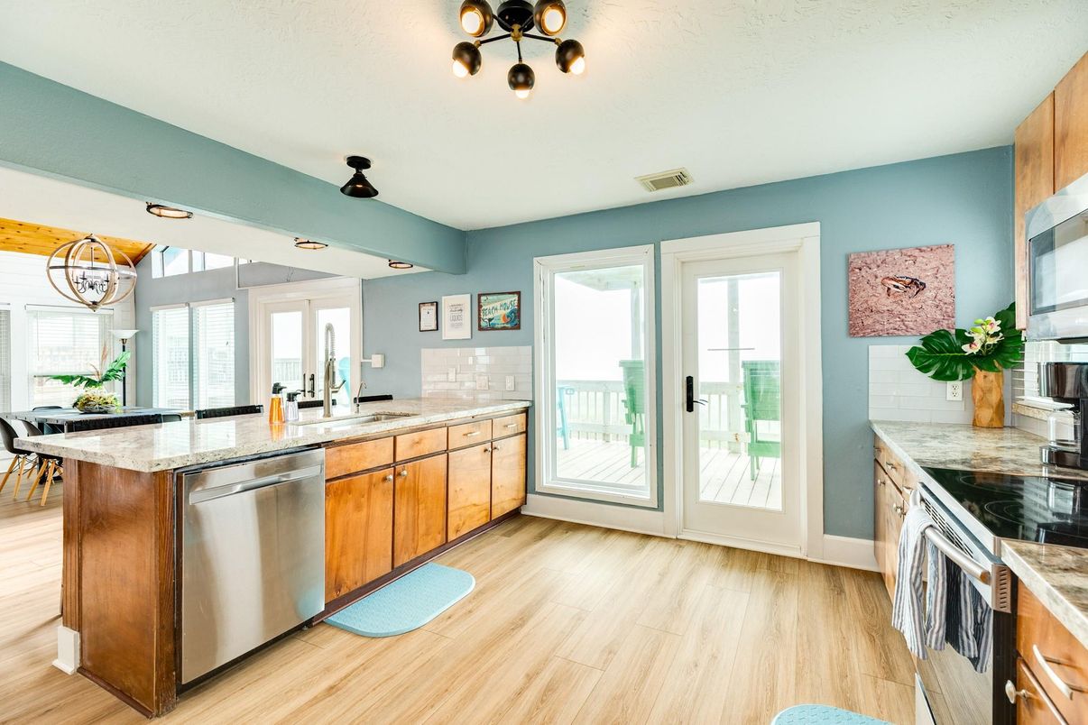 Interior, Kitchen, Wood Texture Flooring