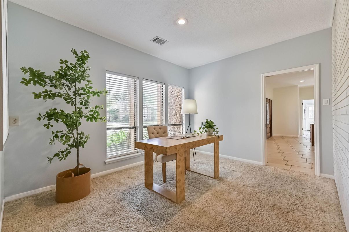 Home Office, Interior, Recessed Lighting