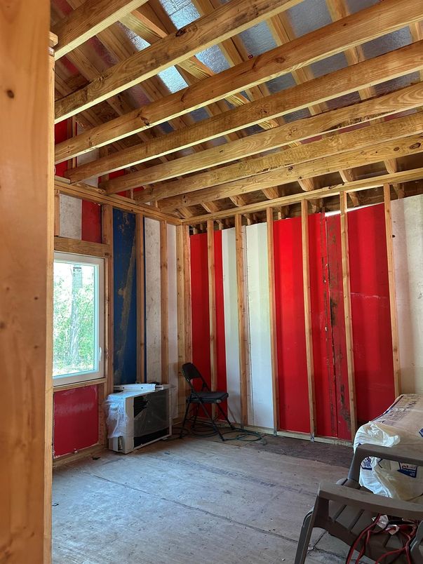 Empty room, Interior, Wooden Beams