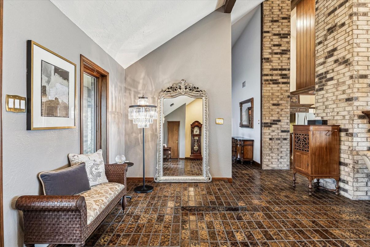 Chandelier, Interior, Stone Walls