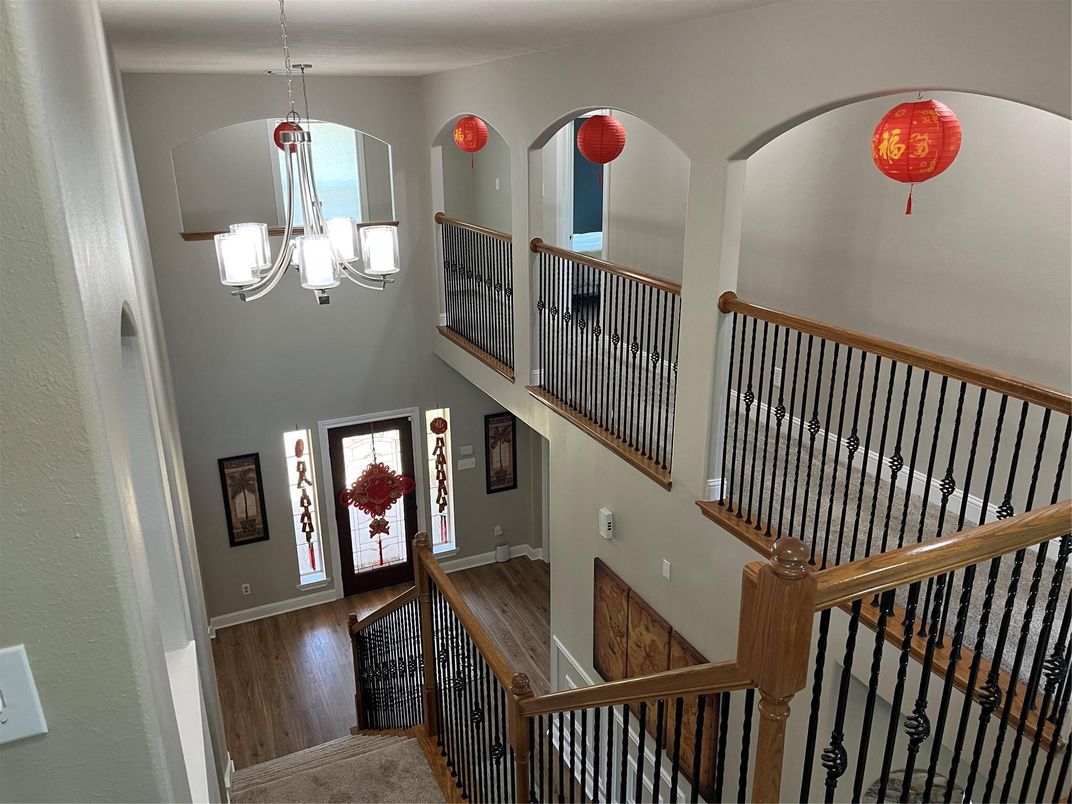 Chandelier, Interior, Pendant Lights, Wood Texture Flooring