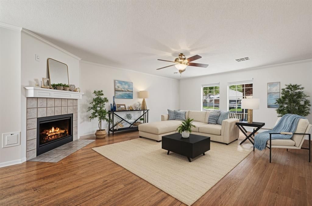 Fireplace, Interior, Living room, Wood Texture Flooring