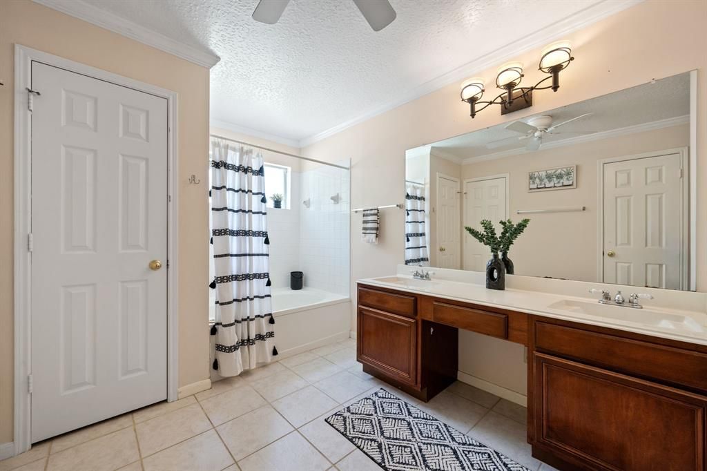 Bathroom, Dual Sink Vanities, Glass Shower, Interior