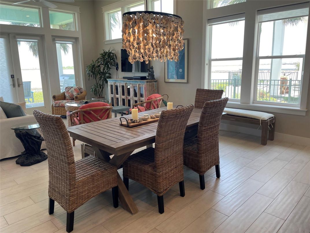 Chandelier, Dining room, Interior, Pendant Lights, Wood Texture Flooring