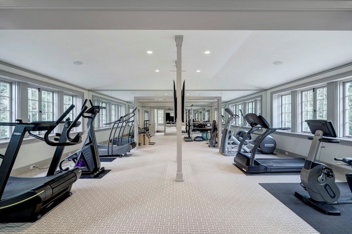 Fitness Equipment, Gym, Interior, Recessed Lighting