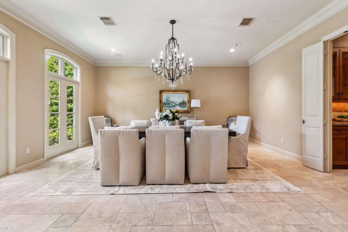 Chandelier, Dining room, Interior, Recessed Lighting