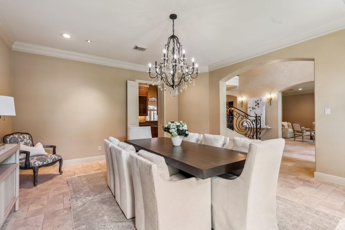 Chandelier, Dining room, Interior, Recessed Lighting
