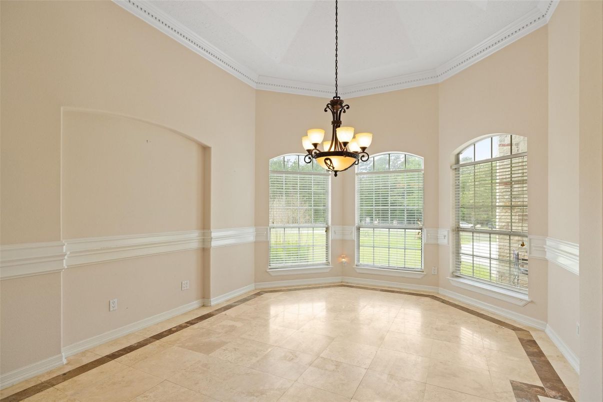 Chandelier, Empty room, Interior
