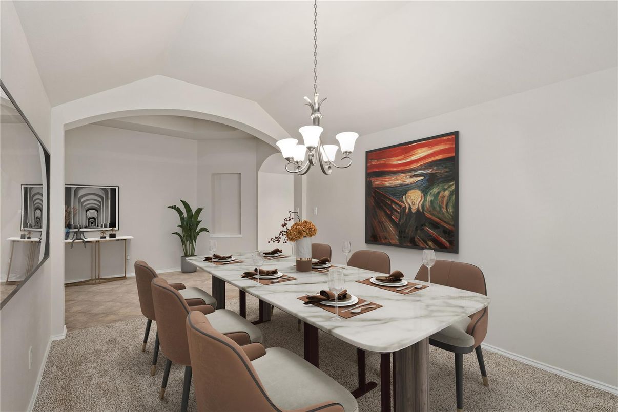 Chandelier, Dining room, Interior