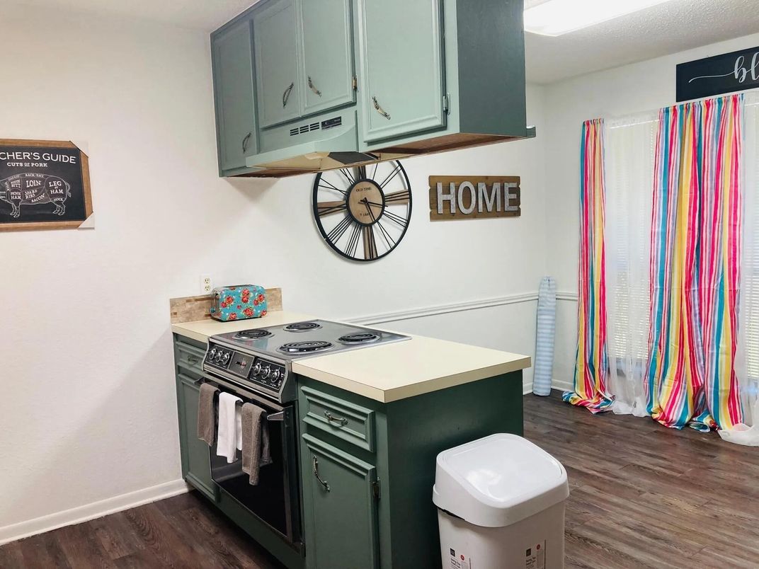 Interior, Kitchen, Wood Texture Flooring