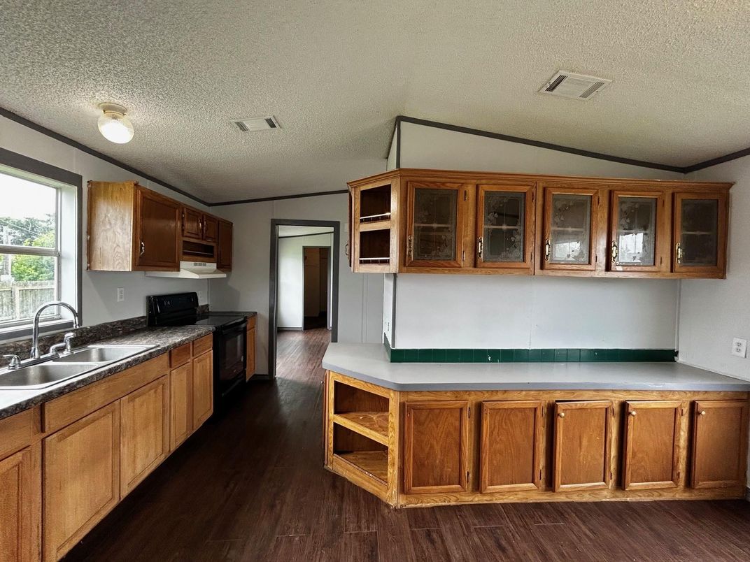 Interior, Kitchen, Wood Texture Flooring