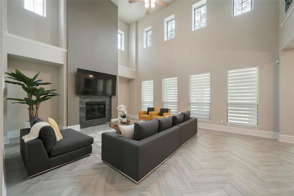 Fireplace, Interior, Living room, Wood Texture Flooring
