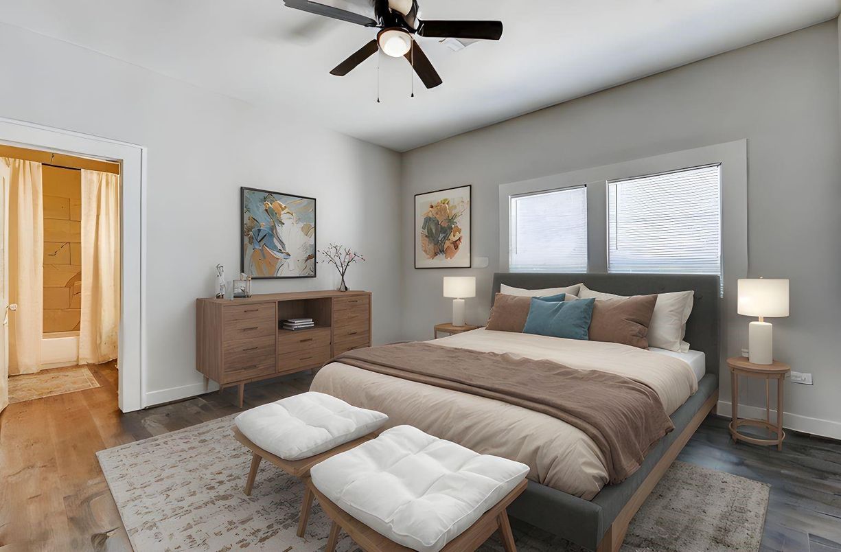 Bedroom, Interior, Wood Texture Flooring