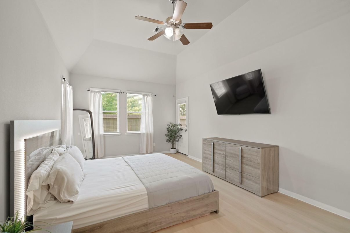 Bedroom, Interior, Wood Texture Flooring