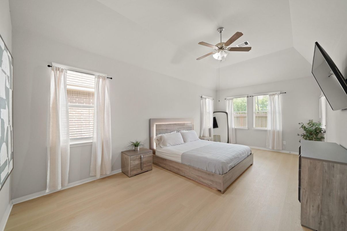 Bedroom, Interior, Wood Texture Flooring