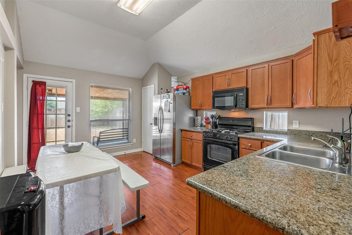 Interior, Kitchen, Wood Texture Flooring