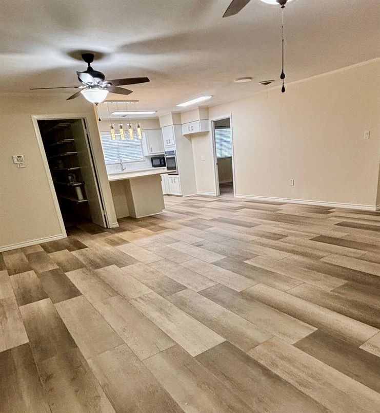 Empty room, Interior, Kitchen, Wood Texture Flooring