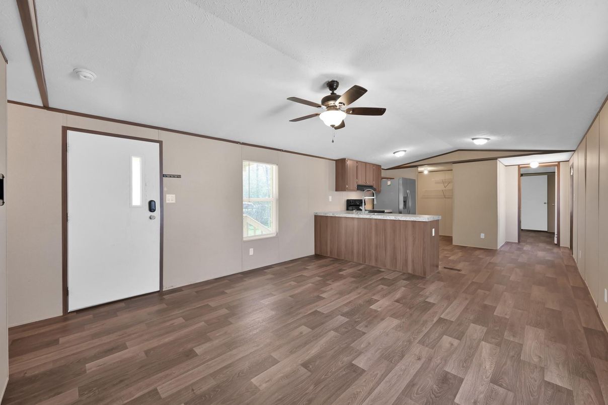 Interior, Kitchen, Wood Texture Flooring