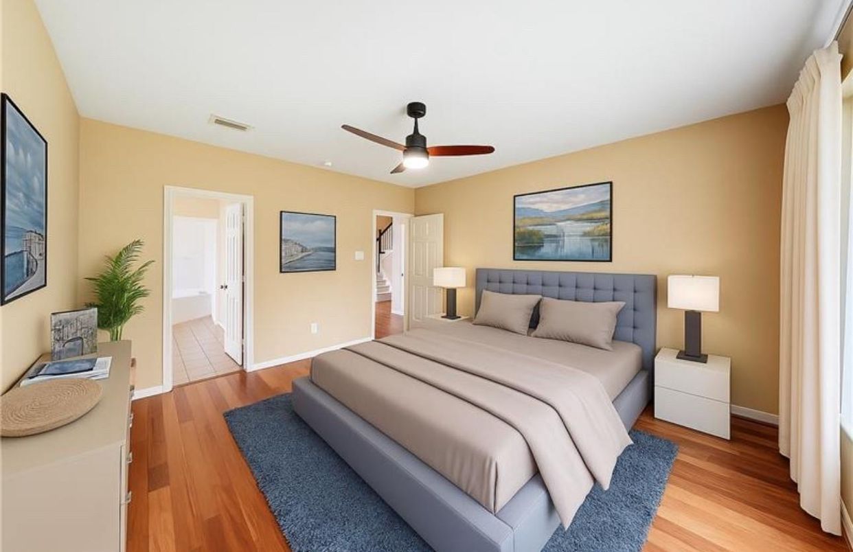 Bedroom, Interior, Wood Texture Flooring