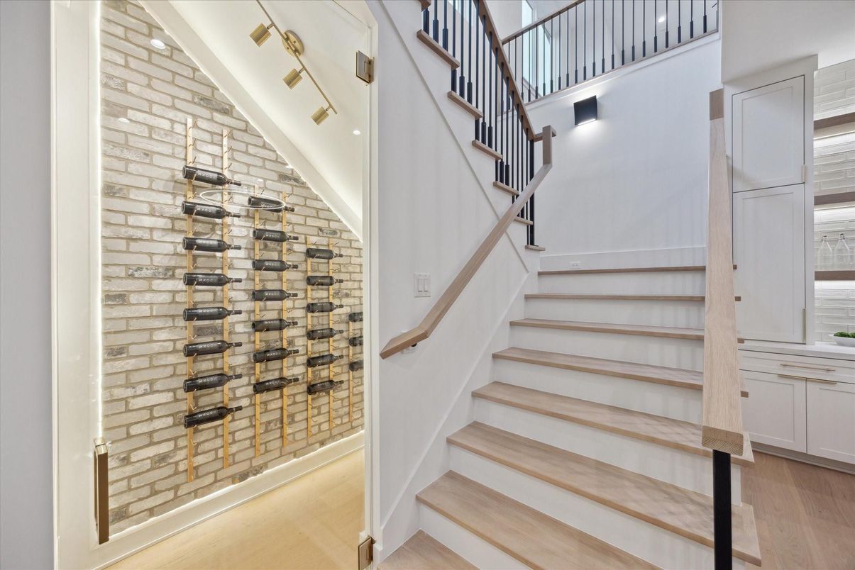 Interior, Stone Walls, Wine Storage, Wood Texture Flooring