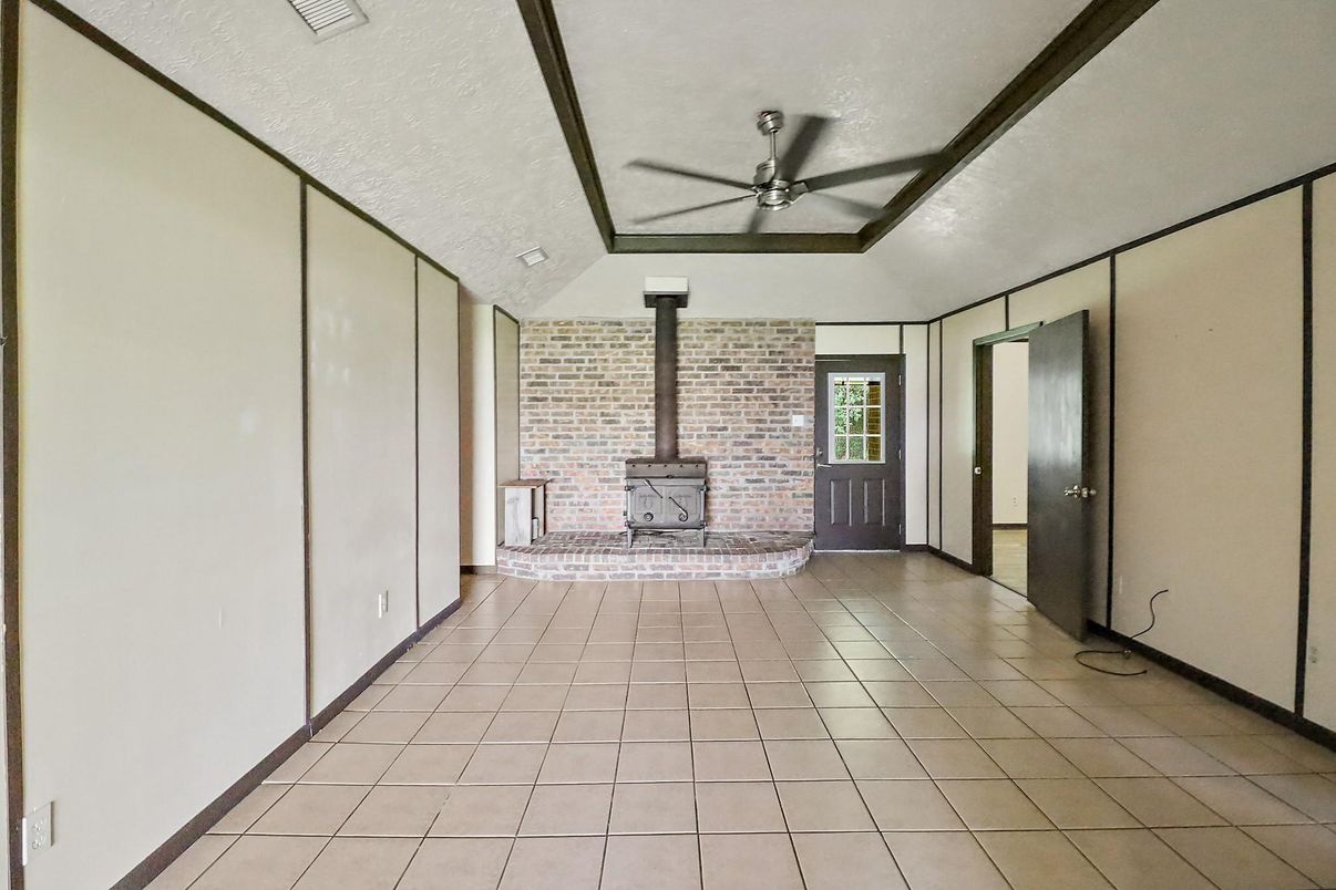 Empty room, Fireplace, Interior, Stone Walls