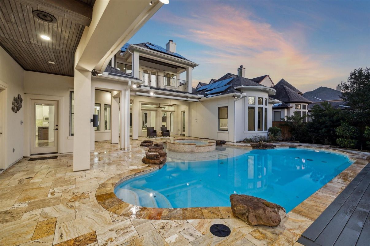 Exterior, Pool, Solar Panels