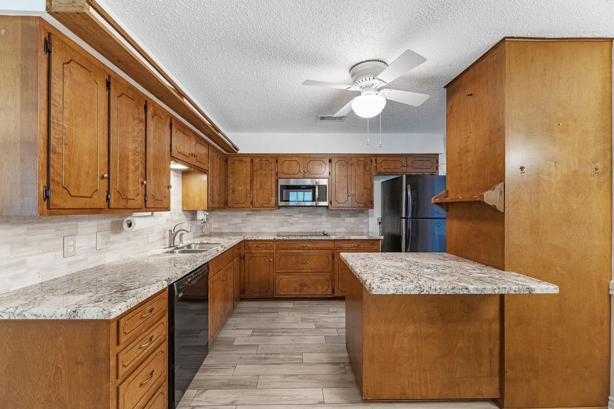 Interior, Kitchen, Wood Texture Flooring