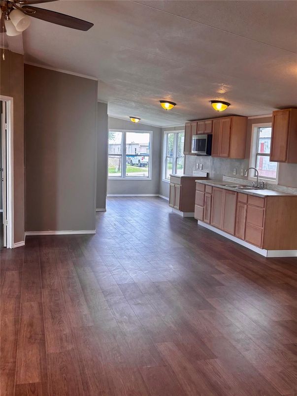 Interior, Kitchen, Wood Texture Flooring