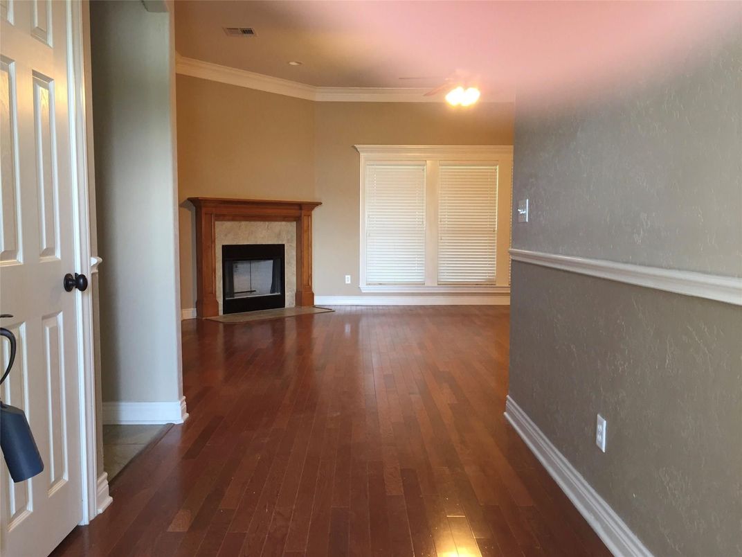 Empty room, Fireplace, Interior, Wood Texture Flooring