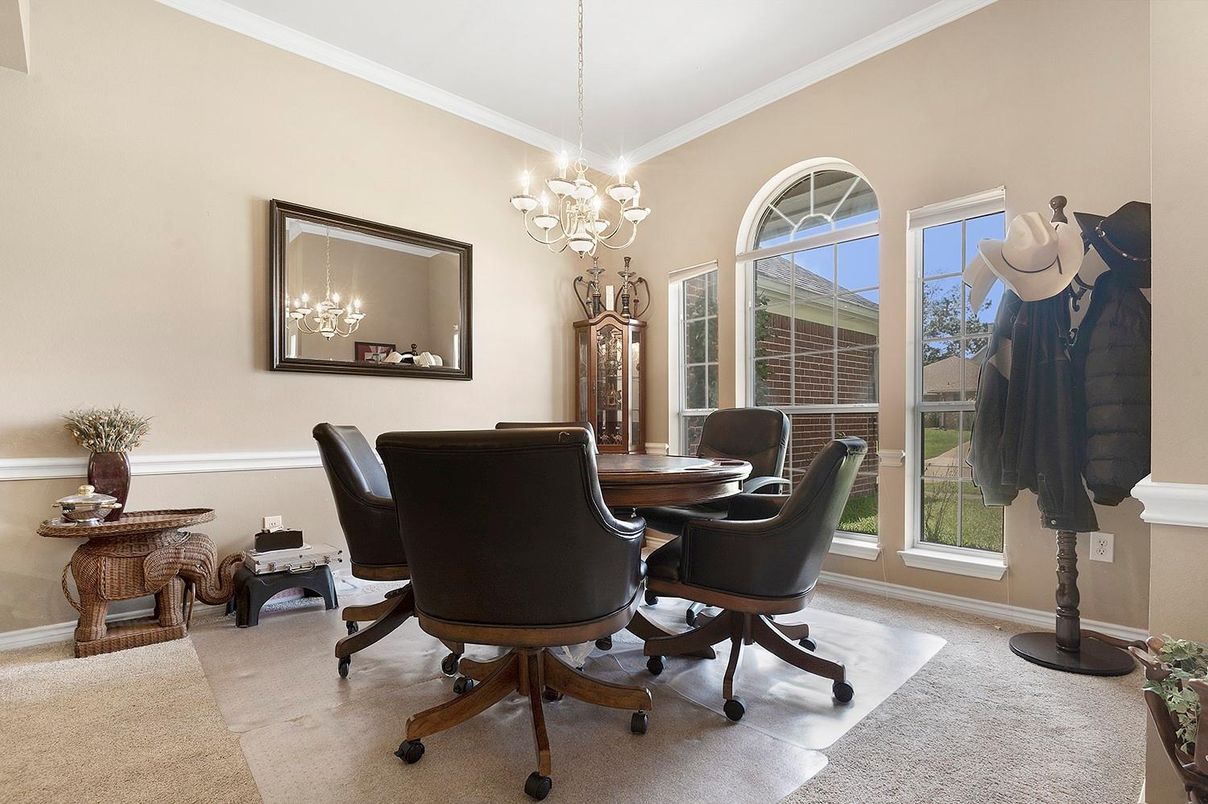 Chandelier, Home Office, Interior