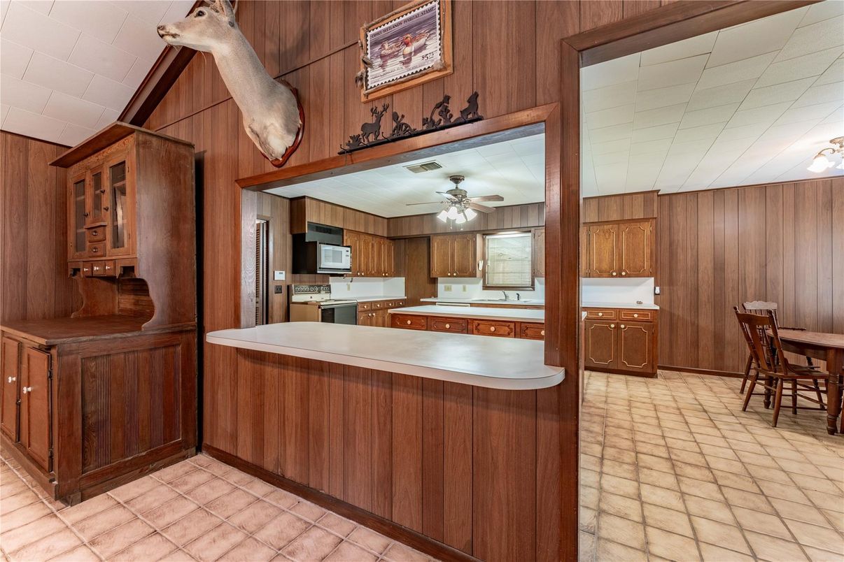 Interior, Kitchen, Wooden Walls