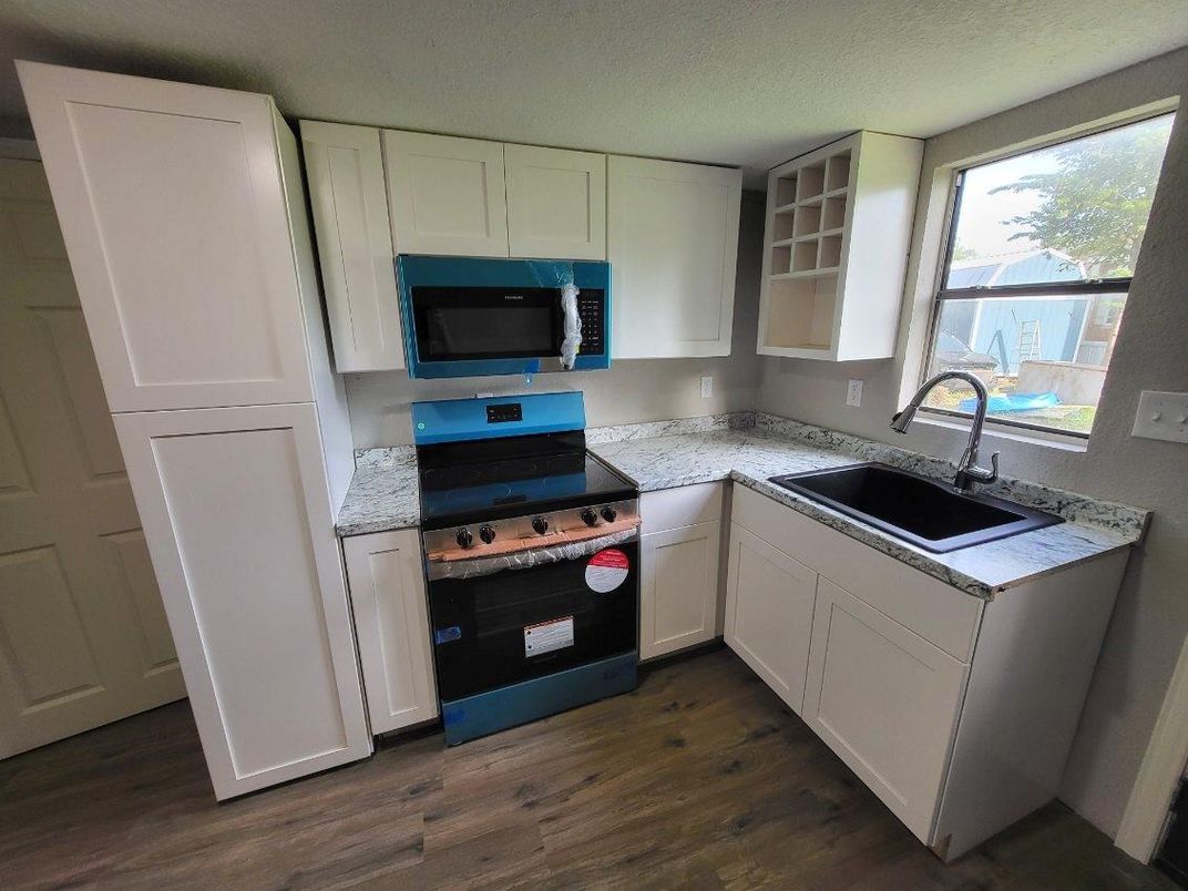 Interior, Kitchen, Wood Texture Flooring