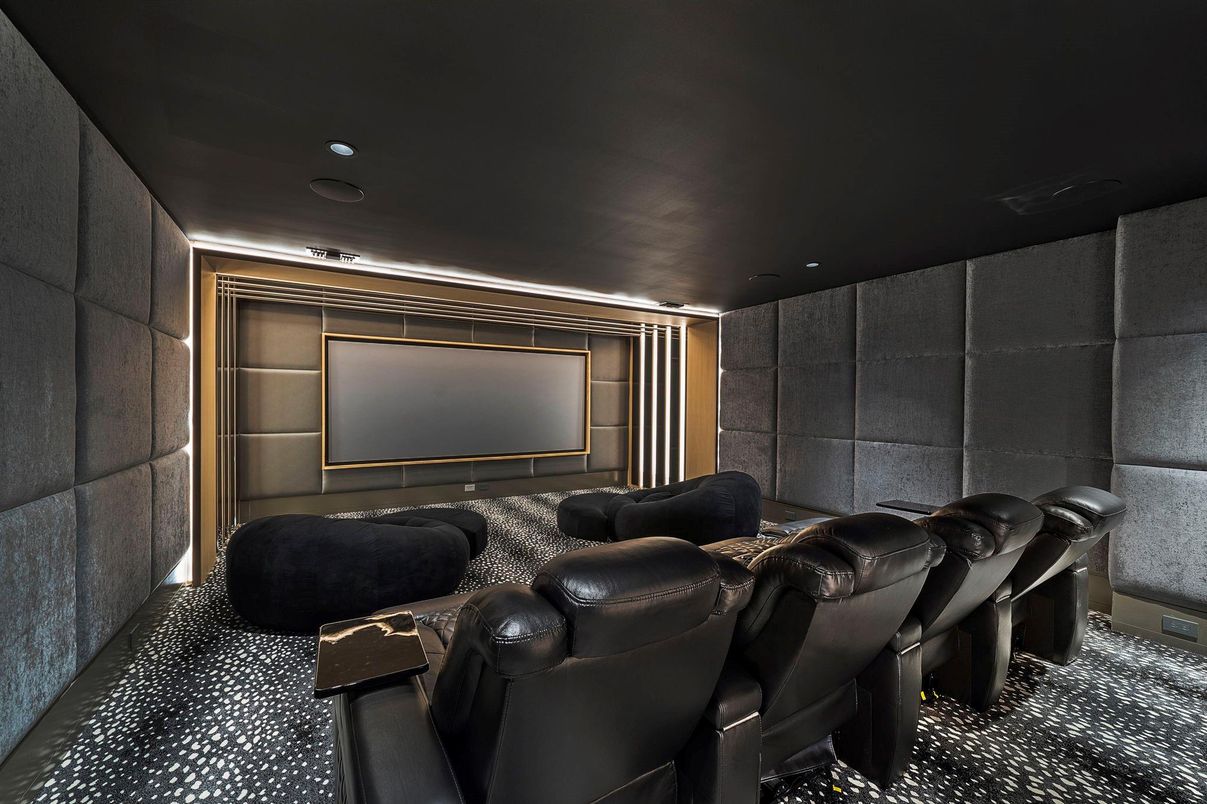 Home Theatre Room, Interior, Projection Screen, Recessed Lighting, Theatre Room