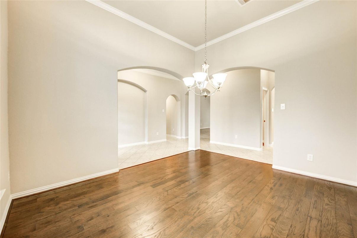 Chandelier, Empty room, Interior, Wood Texture Flooring