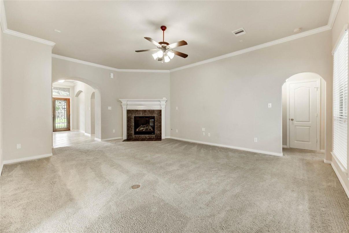 Empty room, Fireplace, Interior