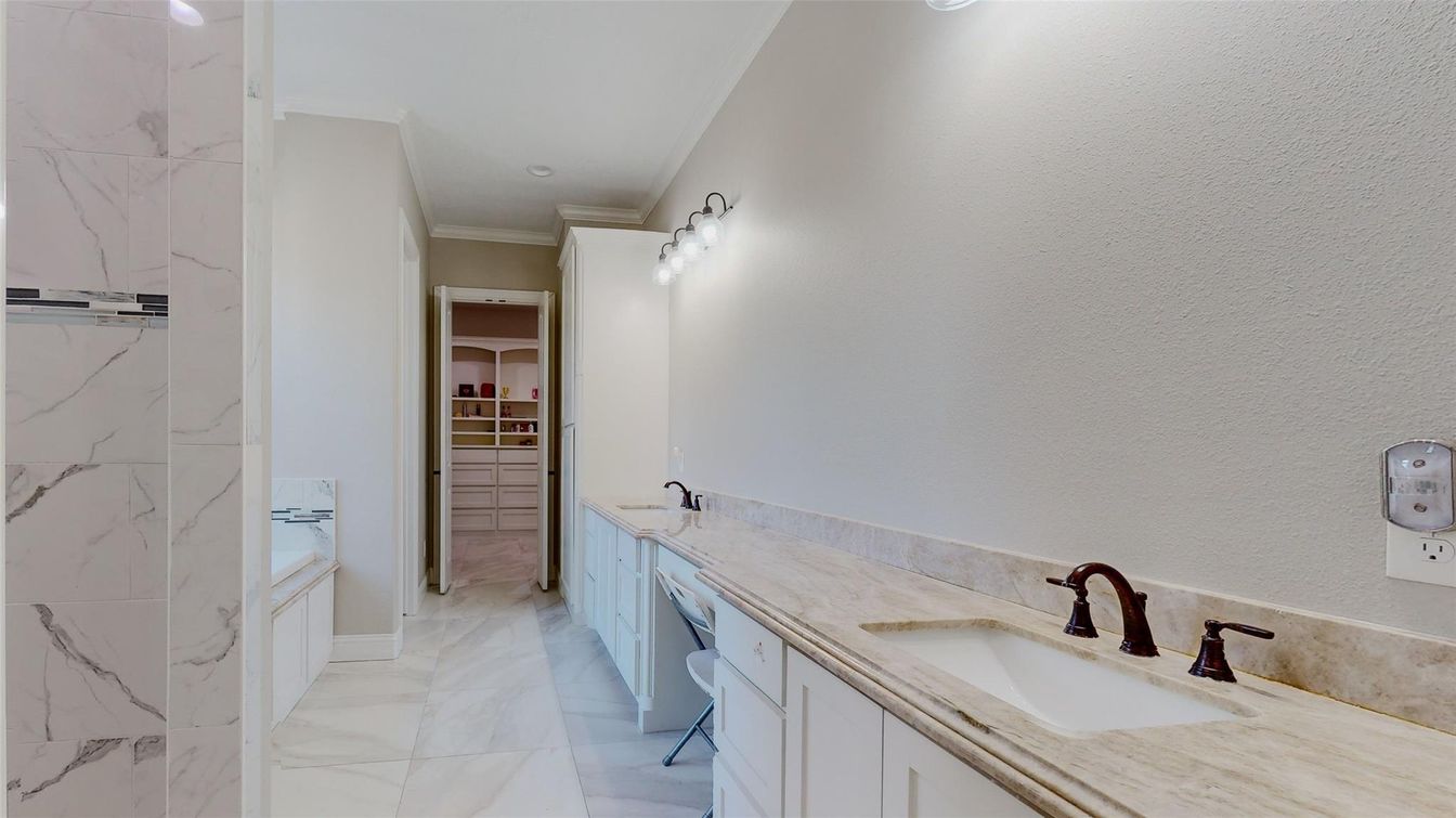 Bathroom, Dual Sink Vanities, Interior, Marble, Marble Walls
