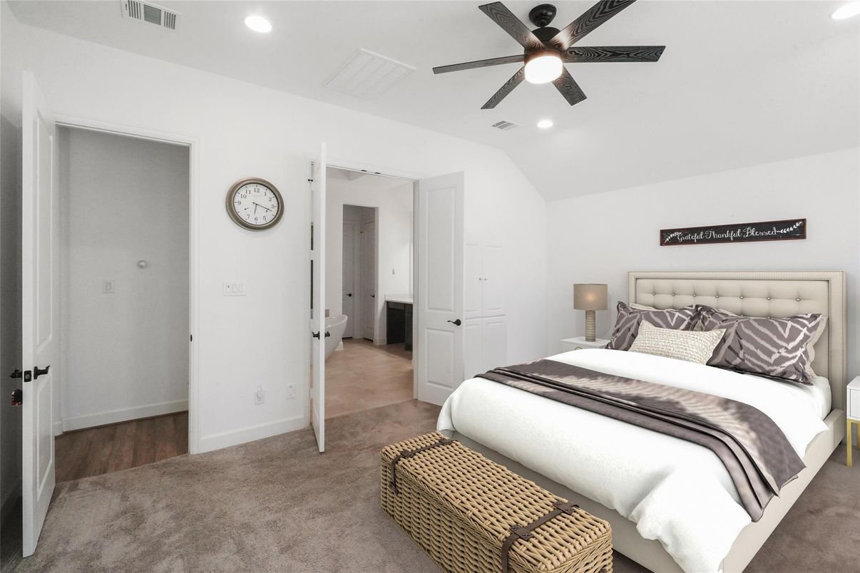 Bedroom, Interior, Recessed Lighting