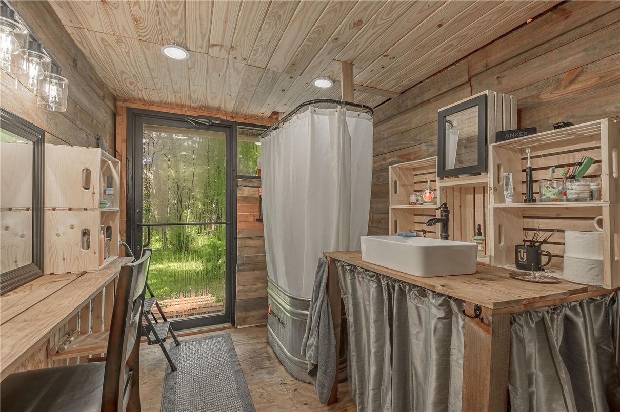 Interior, Recessed Lighting, Wooden Ceilings, Wood Texture Flooring, Wooden Walls