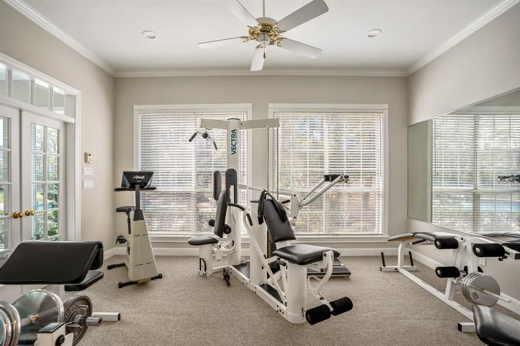 Fitness Equipment, Interior, Recessed Lighting