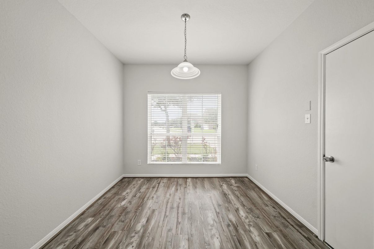 Empty room, Interior, Pendant Lights, Wood Texture Flooring