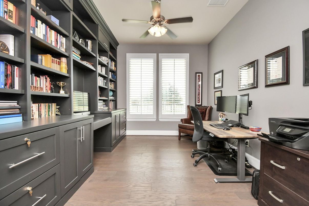 Home Office, Interior, Wood Texture Flooring