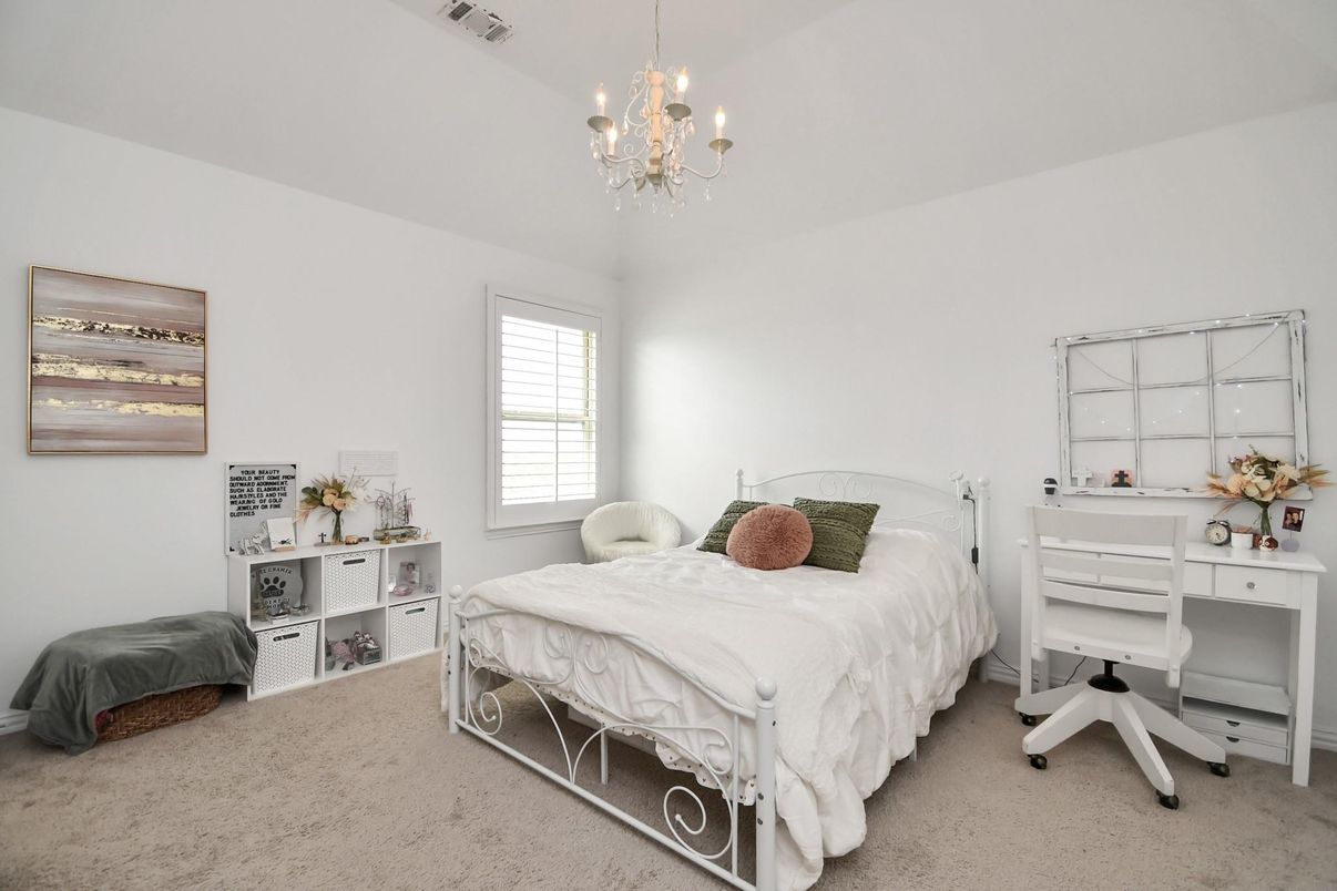 Bedroom, Chandelier, Interior