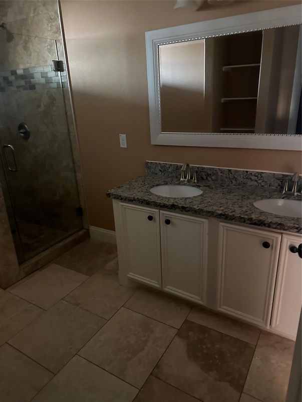 Bathroom, Dual Sink Vanities, Glass Shower, Interior