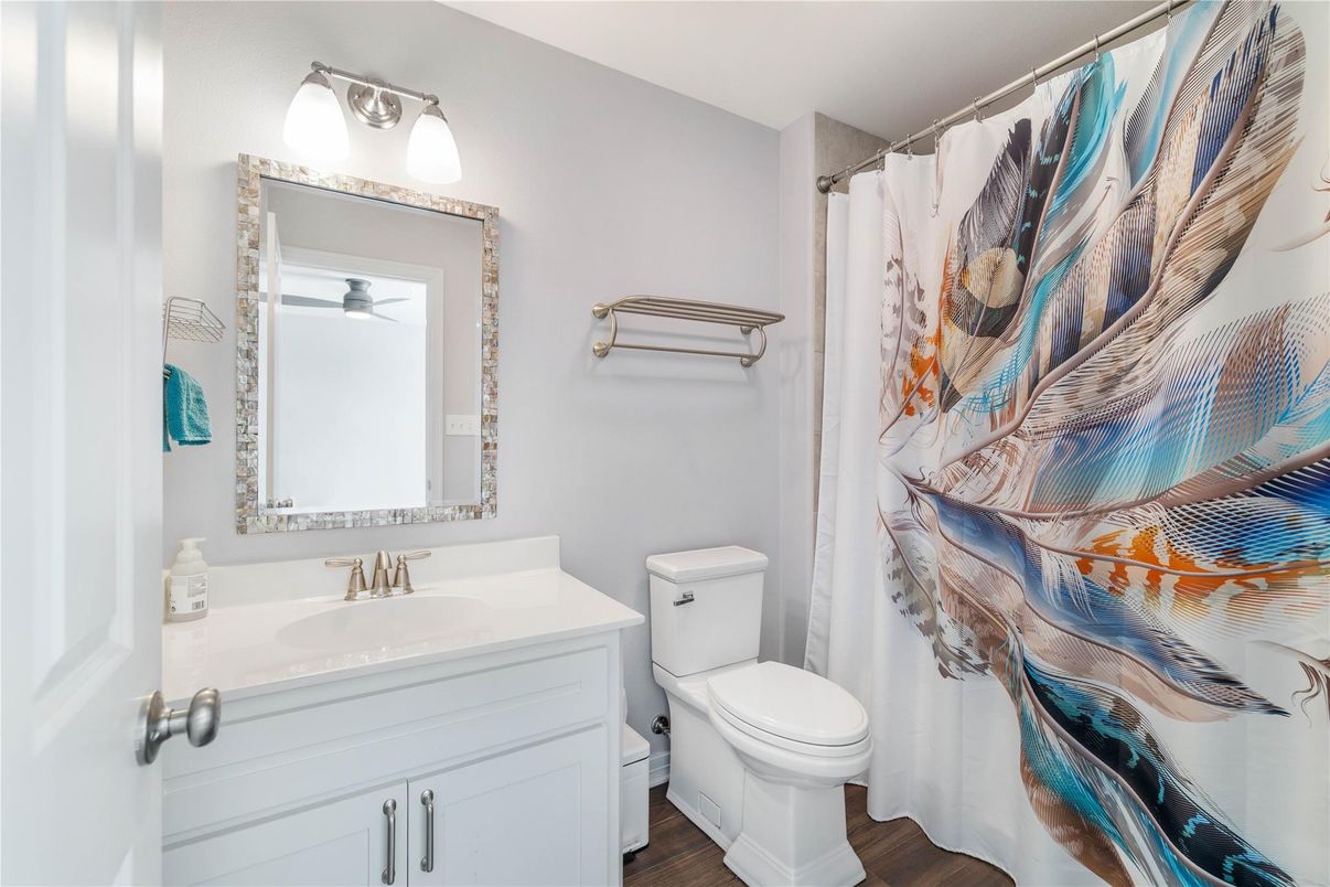 Bathroom, Interior, Wood Texture Flooring