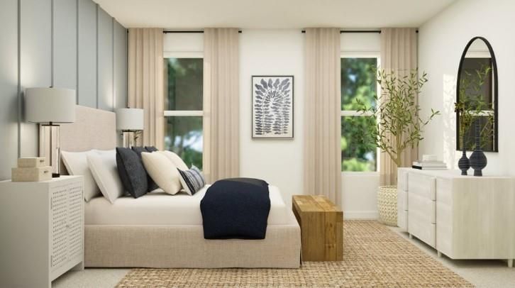 Bedroom, Interior, Recessed Lighting