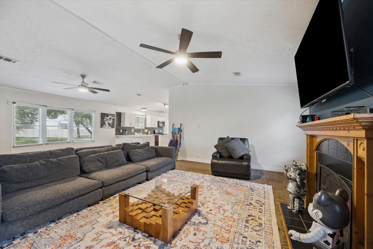 Interior, Kitchen, Pendant Lights, Stainless Steel Appliances, Wood Texture Flooring