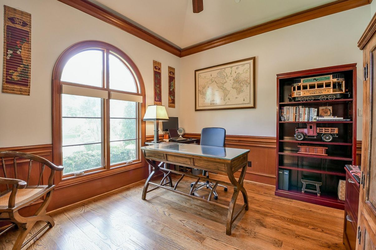 Home Office, Interior, Wood Texture Flooring
