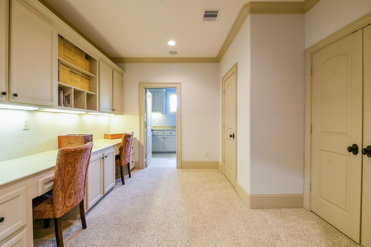 Home Office, Interior, Recessed Lighting